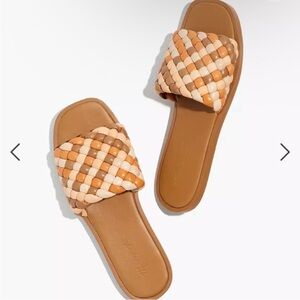Madewell puffy woven sandal mulled cider size 9